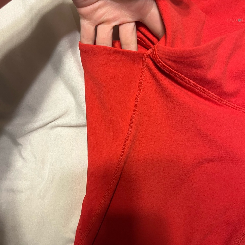 Fabletics Coral Matching Set: Crossover Waist Leggings and Scoop Sports Bra Set - Picture 6 of 8